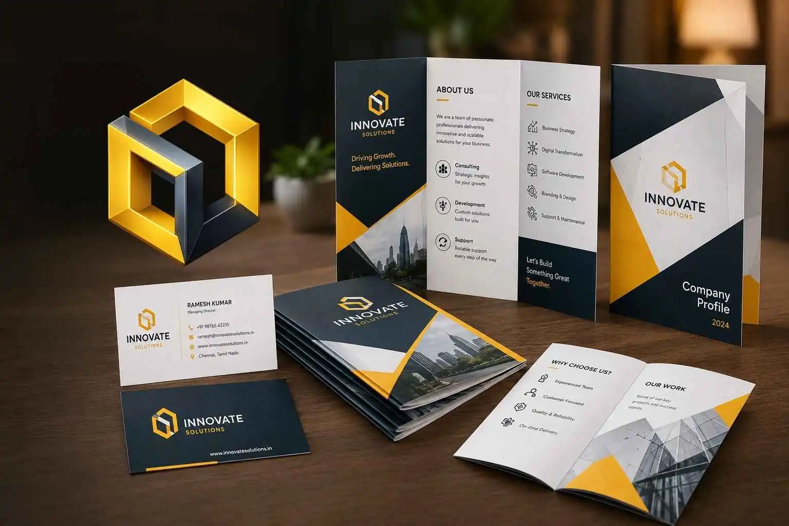 Brand design stationery mockup